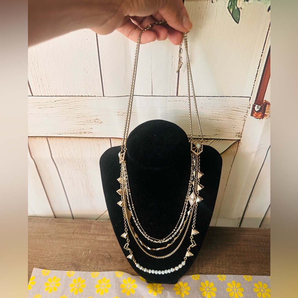 Chloe + Isabel Gold Layered Necklace with Crystal Accents